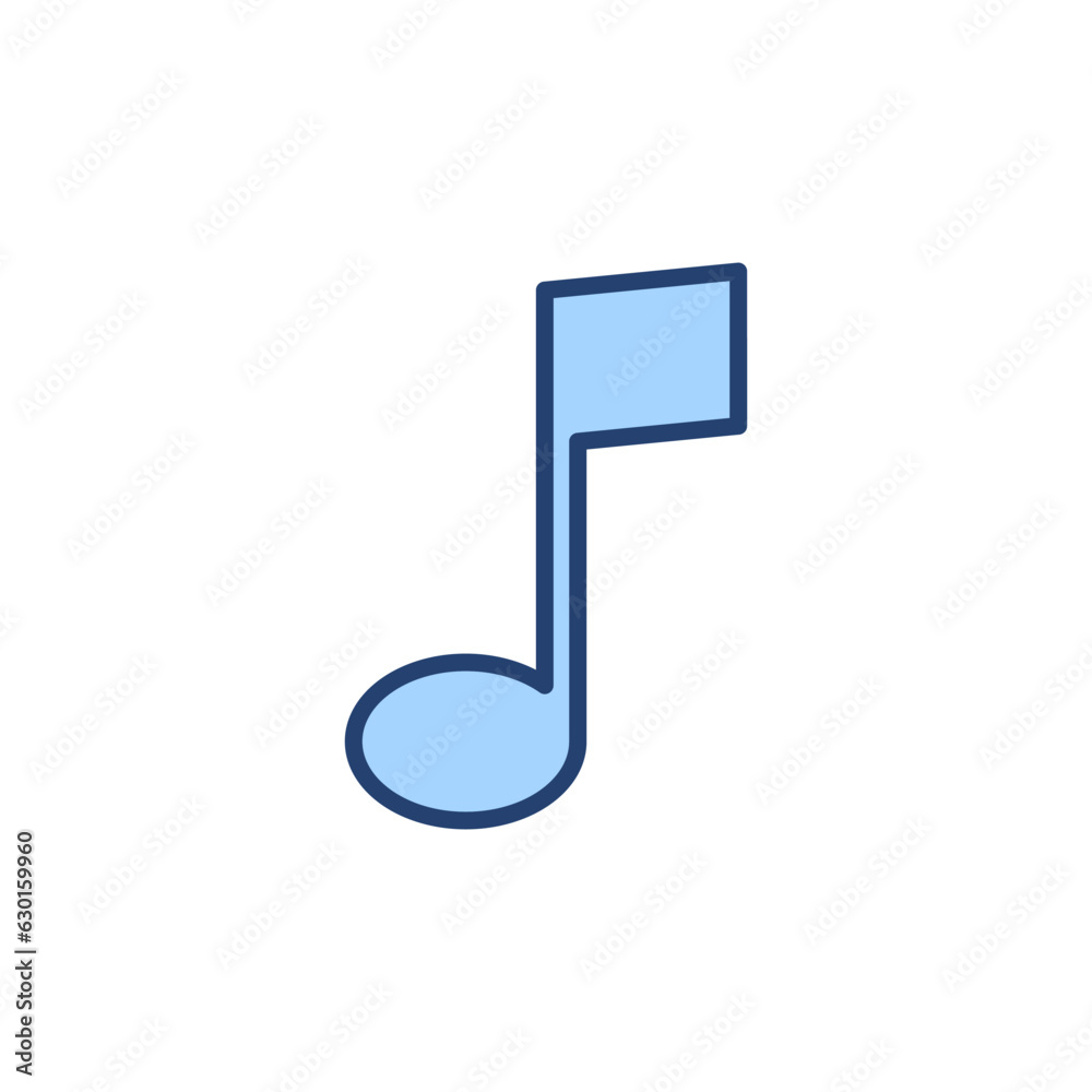 Music icon vector. note music sign and symbol Music icon vector. note music sign and symbol