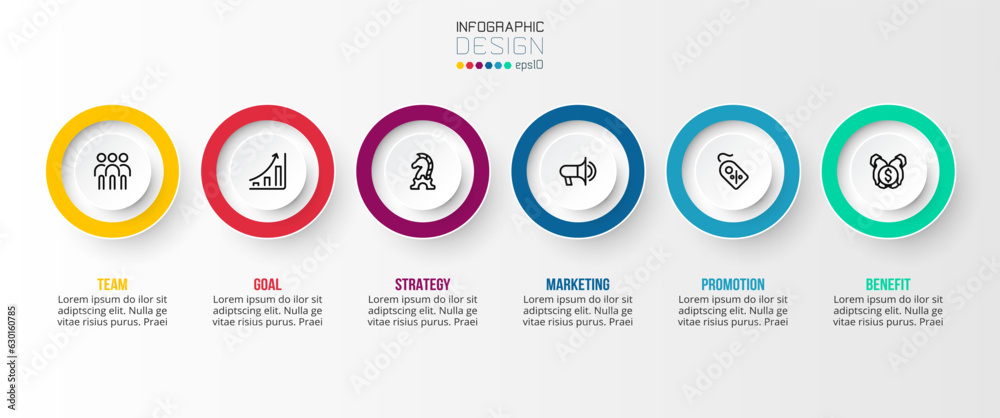 Business concept infographic template with option.
Business concept infographic template with option.