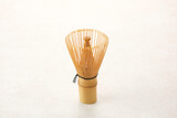 Chasen, Japanese traditional bamboo tea whisk. Copy space
