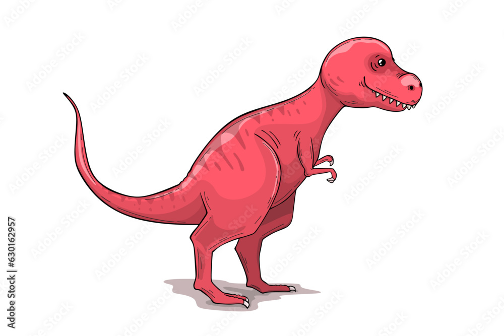 Cute tyrannosaur dinosaur, cartoon style vector illustration Cute tyrannosaur dinosaur, cartoon style vector illustration