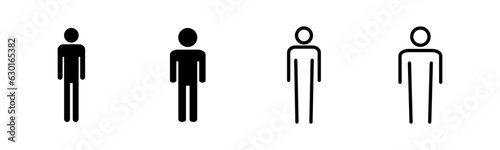 Man icon set illustration. male sign and symbol. human symbol
