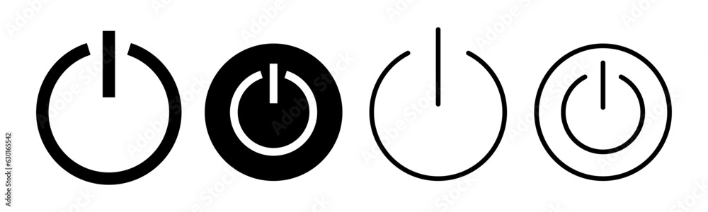 Power icon set illustration. Power Switch sign and symbol. Electric power Power icon set illustration. Power Switch sign and symbol. Electric power