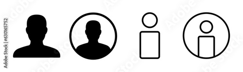 User Icon set illustration. person sign and symbol. people icon.