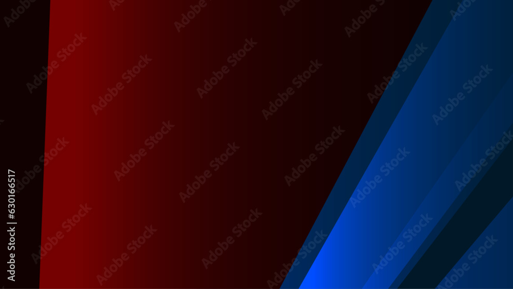 Abstract geometric dynamic shape overlap layer red and blue background. Corporate vector illustration.