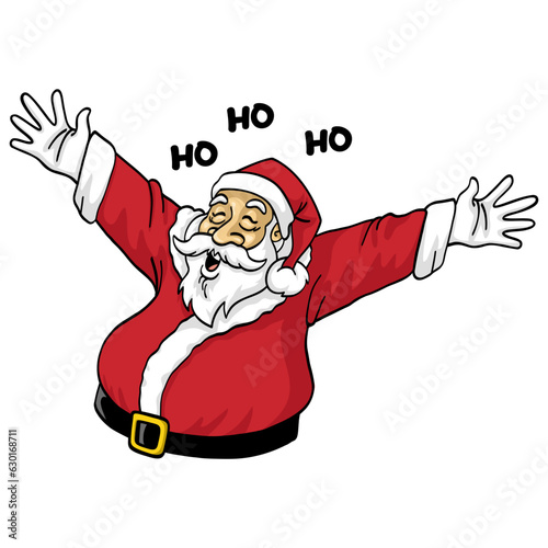 Santa Claus Cartoon Drawing Mascot Illustration Vector