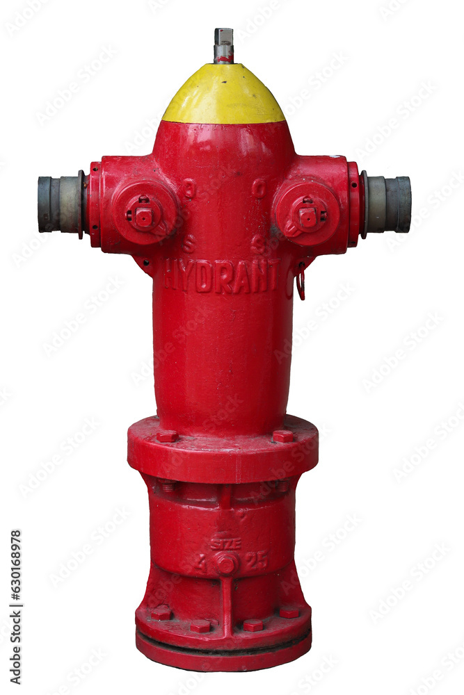 red hydrant isolated transparent background