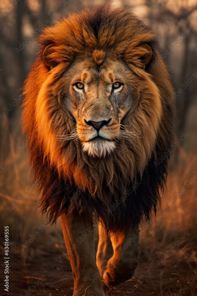 Lion, Wildlife Photography, Generative AI