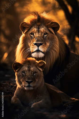 Lion, Wildlife Photography, Generative AI © Vig