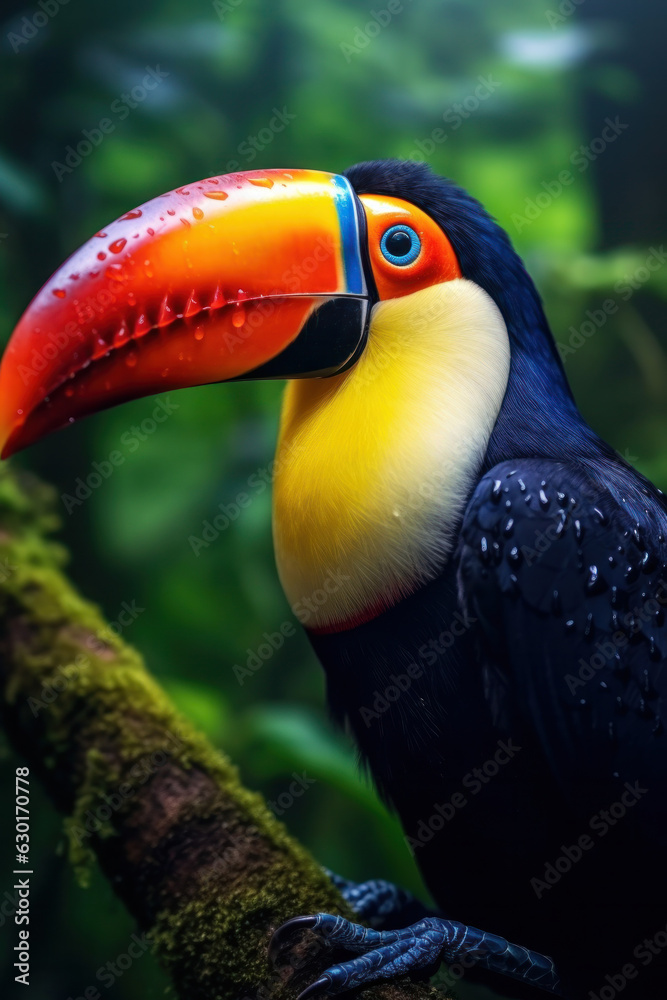 Tucan, Wildlife Photography, Generative AI Tucan, Wildlife Photography, Generative AI