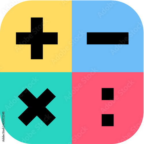 Maths vector icon button