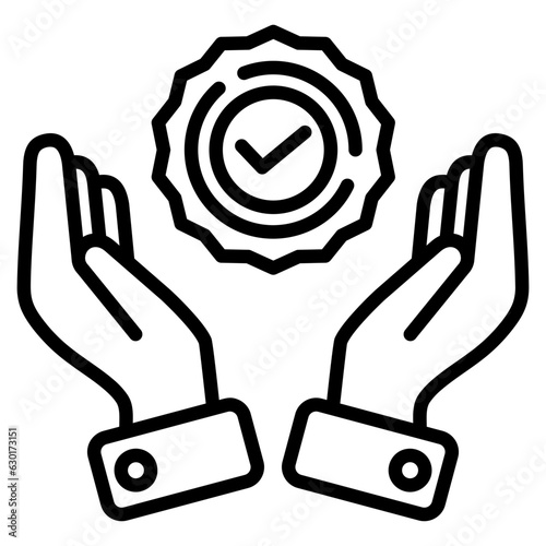 Hand with Trust Badge