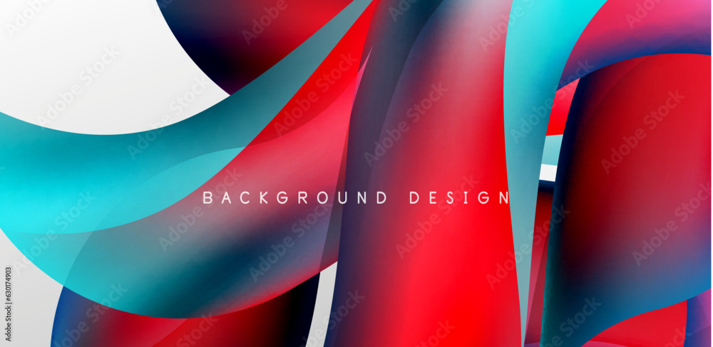 Obraz premium Elegant waves and flowing fluid abstract background. Template for covers, templates, flyers, placards, brochures, banners