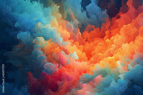 Abstract colorful background with clouds