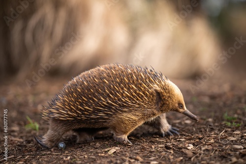 Photos Beautiful echidna in the Australian bush, in the tasmanian outback