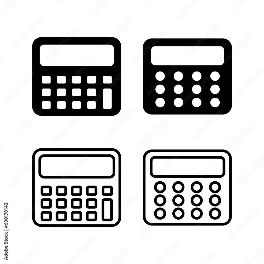 Calculator icon vector. math icon. finances sign Calculator icon vector. math icon. finances sign