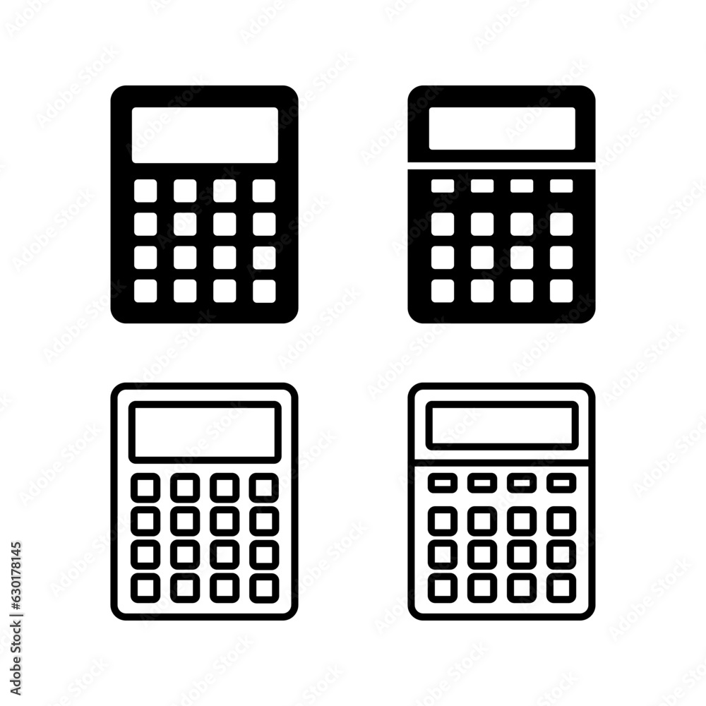 Calculator icon vector. math icon. finances sign Calculator icon vector. math icon. finances sign