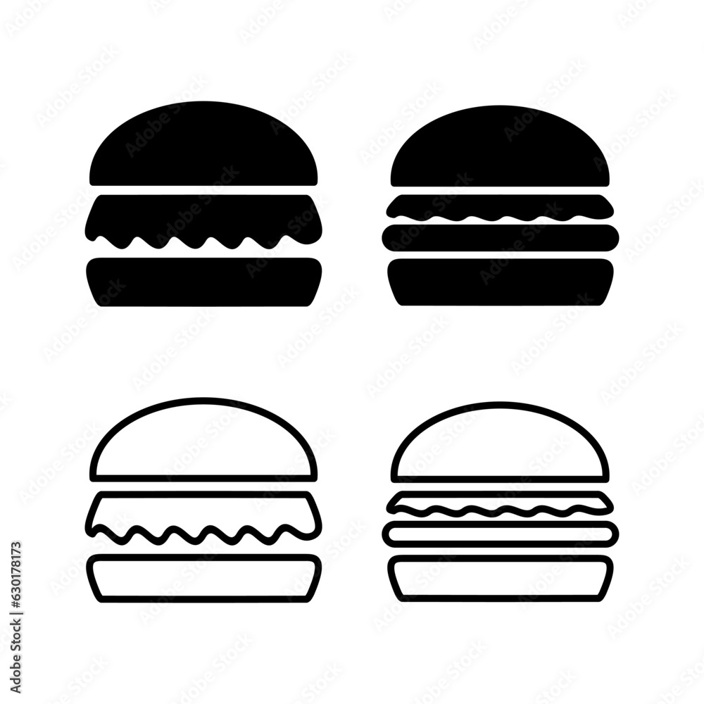 Burger icon vector. hamburger logo icon. fast food icon