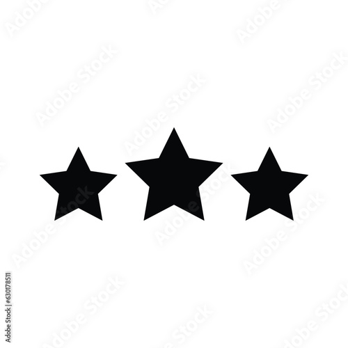 Rating three stars vector icon