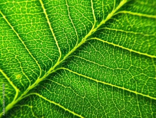 Green Leaf Details in Macro Shot