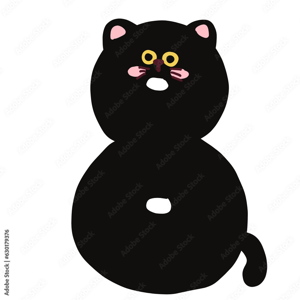 Naklejka premium Cat number