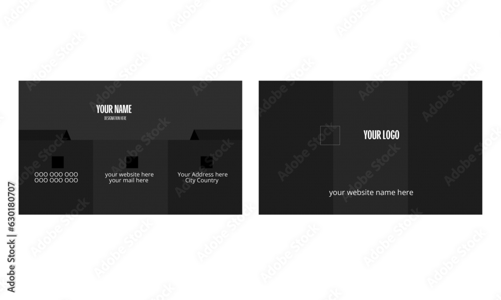 Own modern and creative blue and black business card template - vector Own modern and creative blue and black business card template - vector