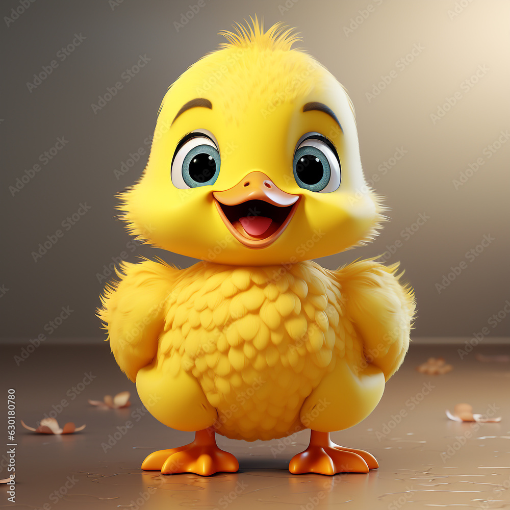 Yellow cute duck cartoon Yellow cute duck cartoon