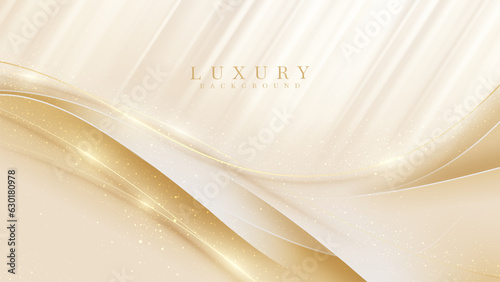 Luxury abstract gold background with glitter light effect decoration.