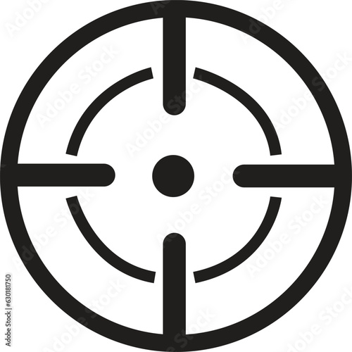 Target icons sight sniper symbol isolated on a white background, crosshair and aim vector stylish for web design. Flat line design style modern Centricity icon.