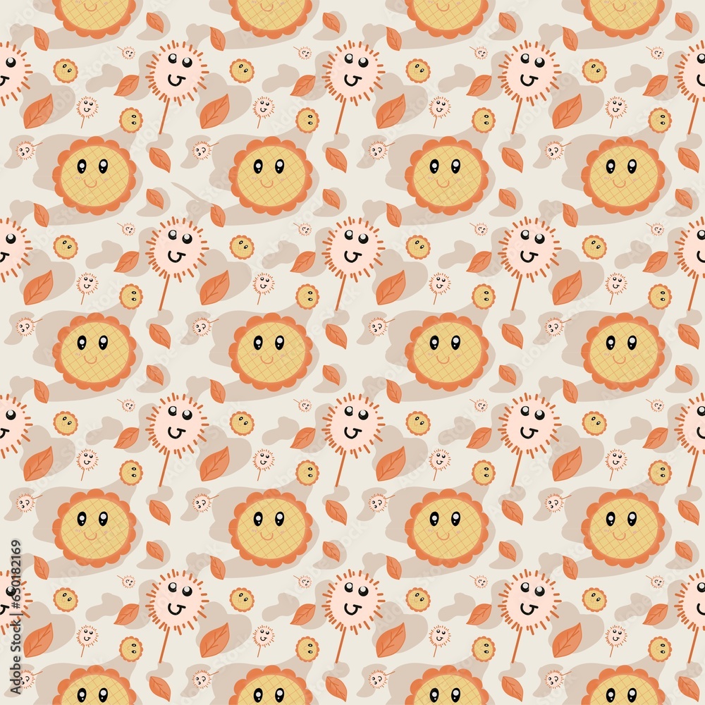 cute flower easy hand draw seamless pattern cute flower easy hand draw seamless pattern