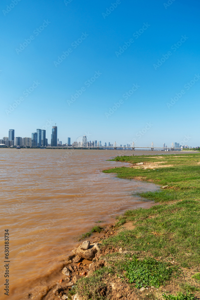 Fototapeta premium modern city,shanghai skyline in daytime