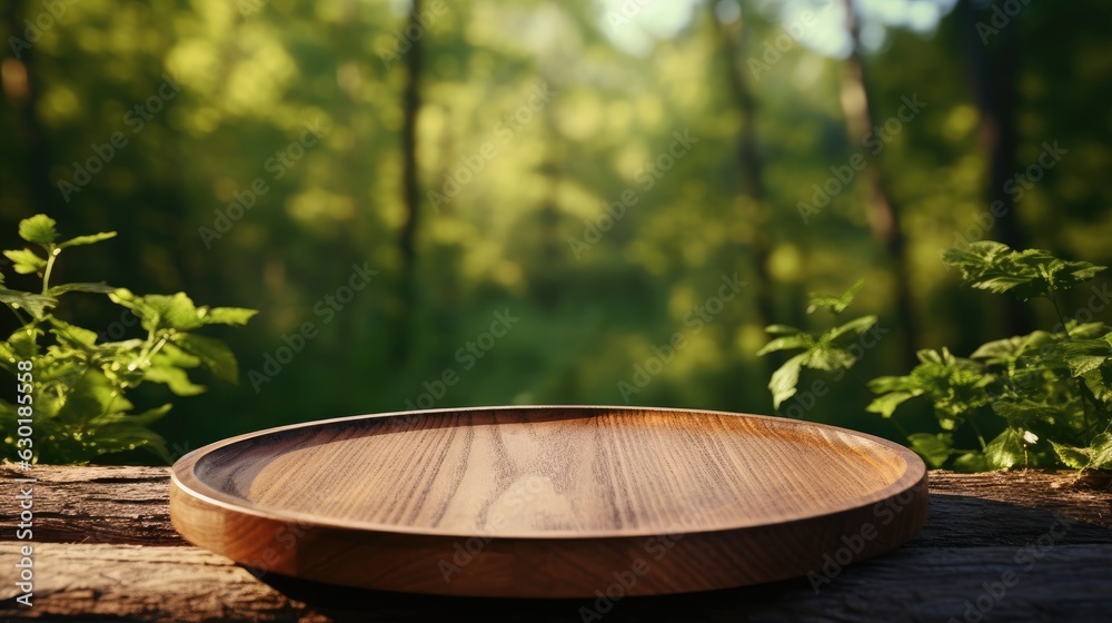 Empty wooden table over blurred green nature park background, product display, Empty wood table and defocused bokeh and blur background of garden trees with sunlight. product display template. Empty wooden table over blurred green nature park background, product display, Empty wood table and defocused bokeh and blur background of garden trees with sunlight. product display template.