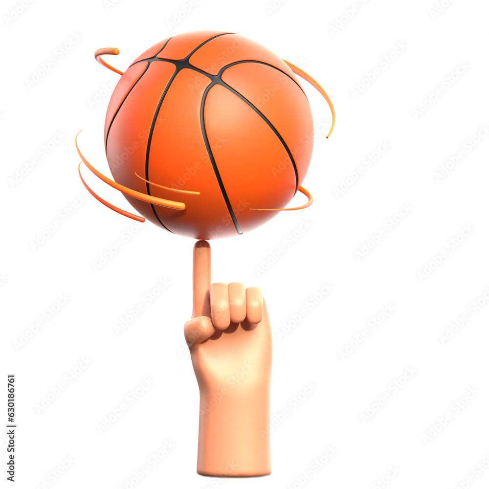 freestyle basketball 3d illustration