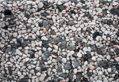 Pebble stone background texture. Floor pebbles background.