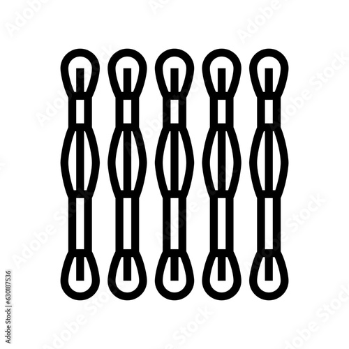 floss embroidery hobby line icon vector. floss embroidery hobby sign. isolated contour symbol black illustration