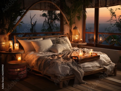 Classic Vietnamese Bedroom with Bamboo Bed
