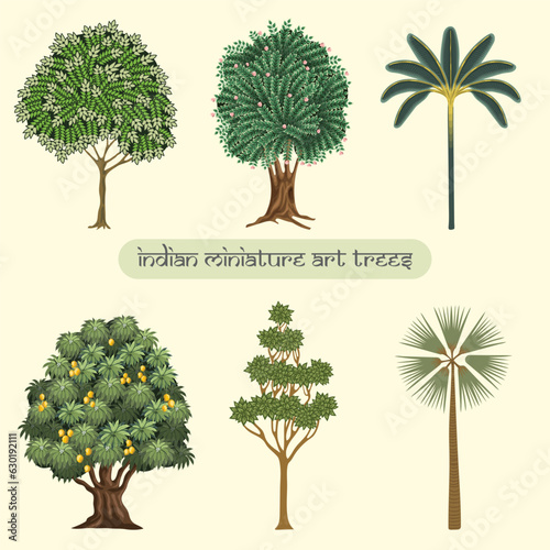 Varieties of Decorative trees from Indian Miniature art