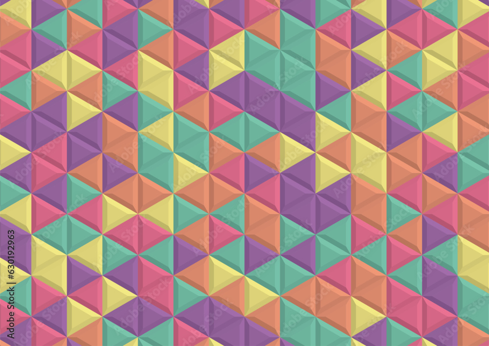 colorful 3d geometric seamless pattern background design colorful 3d geometric seamless pattern background design