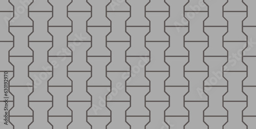 Vector pattern of mosaic paving slabs. Texture made from bricks of road surface.	
