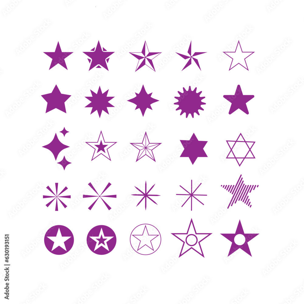 Big set of stars - vector. Vector star icons isolated. Black star icon. Big set of stars - vector. Vector star icons isolated. Black star icon.