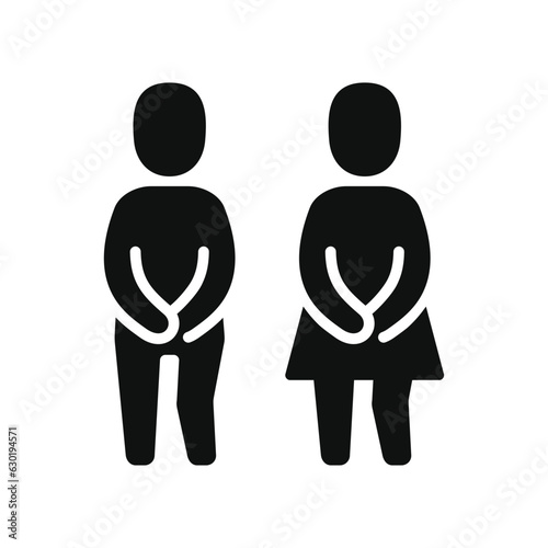 Male, Female, Toilet Sign. Linw Icons Set Vector