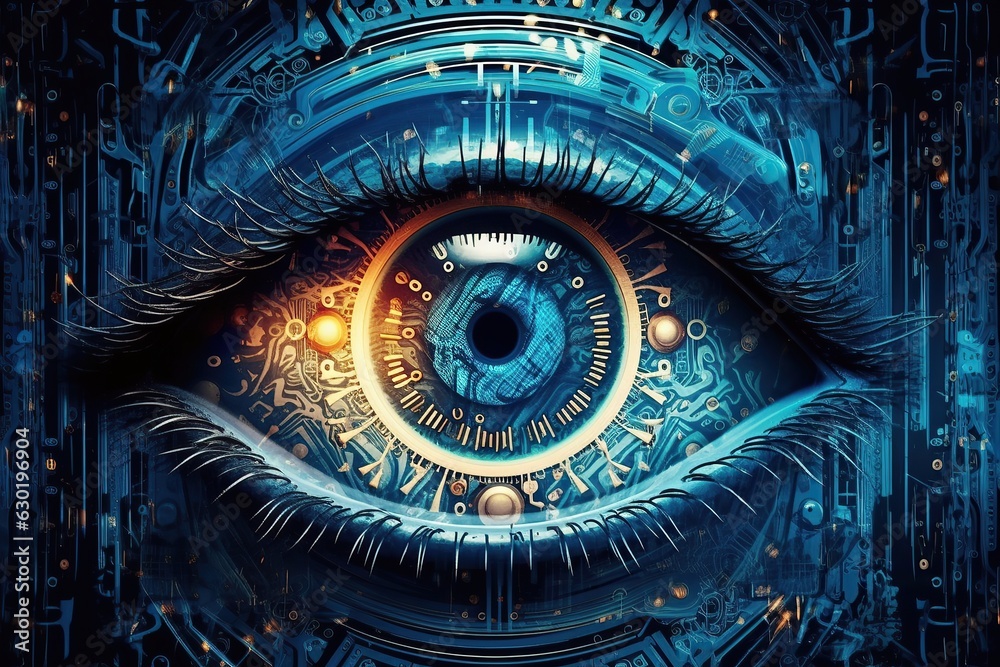 abstract cyber eye  