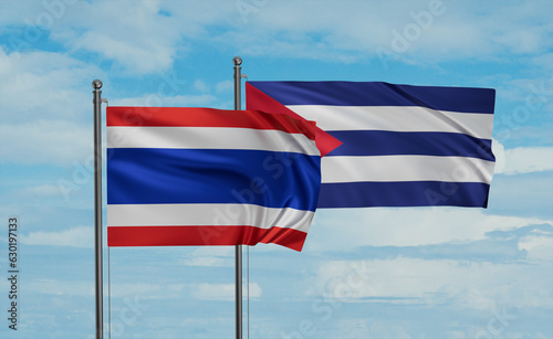 Cuba and Thailand flag
