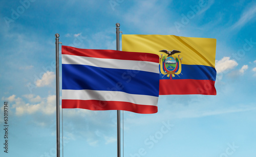 Ecuador and Thailand flag
