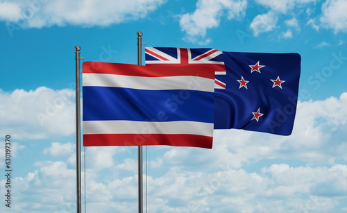 New Zealand and  Thailand flag