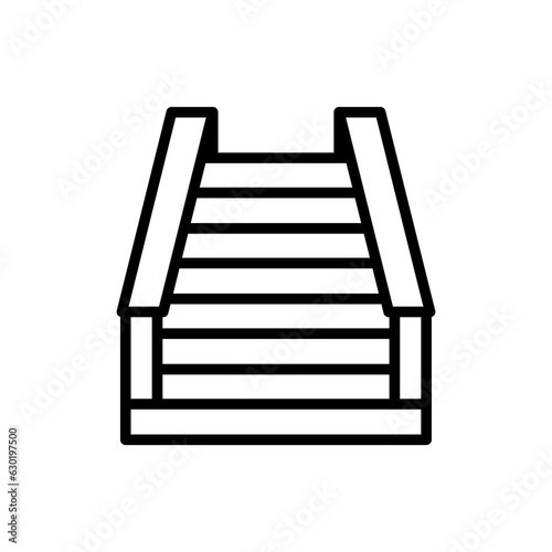 Staircase icon in vector. Logotype