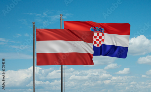 Croatia and Austria flag