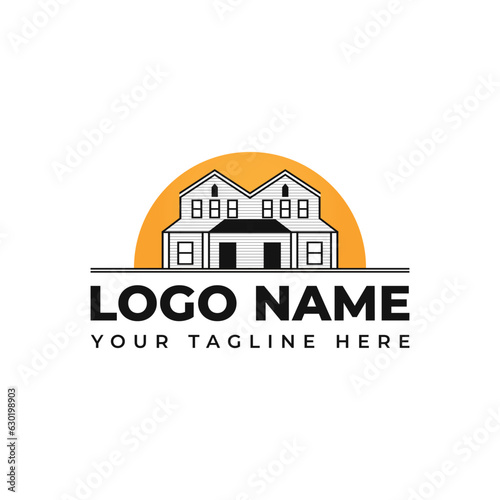villa logo design vector.Real estate vector logo. detail 
