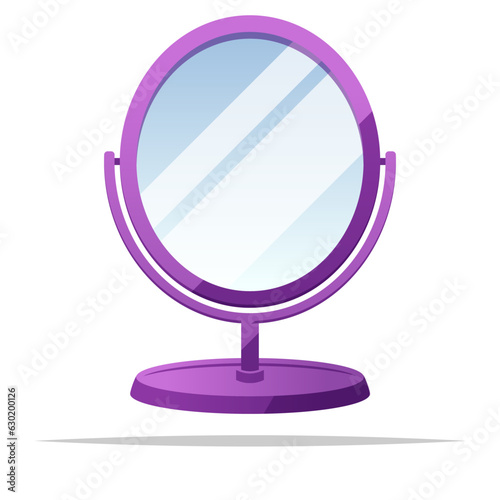 Makeup mirror vector isolated illustration