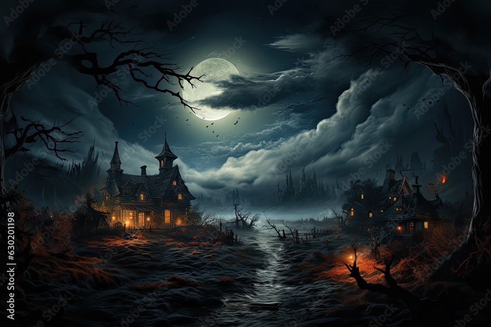 Haunted House Halloween Wallpaper