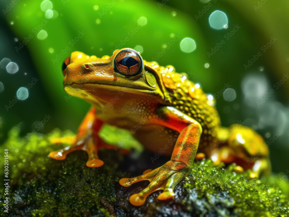 Frog in its Natural Habitat, Wildlife Photography, Generative AI Frog in its Natural Habitat, Wildlife Photography, Generative AI